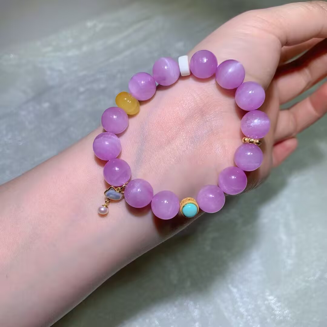 Cat's Eye Kunzite Crystal Bracelet